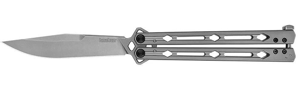 Butterfly knife on white background